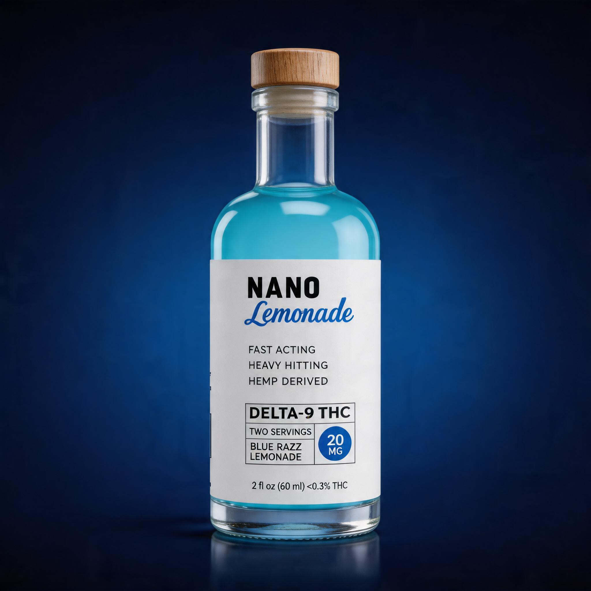 Blue Razz Nano Lemonade — premium bottle